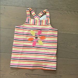 A striped multicolored tank top.